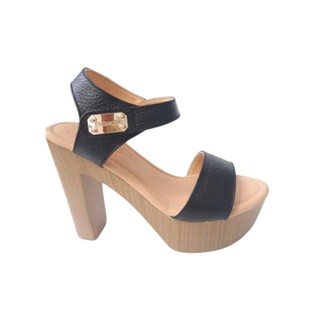  Giày xăng đan nữ cao gót da bò thật cao cấp VI VI .Đế cao 12 phân êm nhẹ 