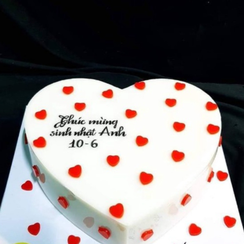 Khuôn silicon vỉ hình tim làm kẹo chíp chíp, thạch, socola