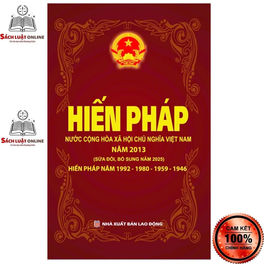 Sách - Hiến pháp (5 năm 2013-1992-1980-1959-1946) (NXB Lao động)