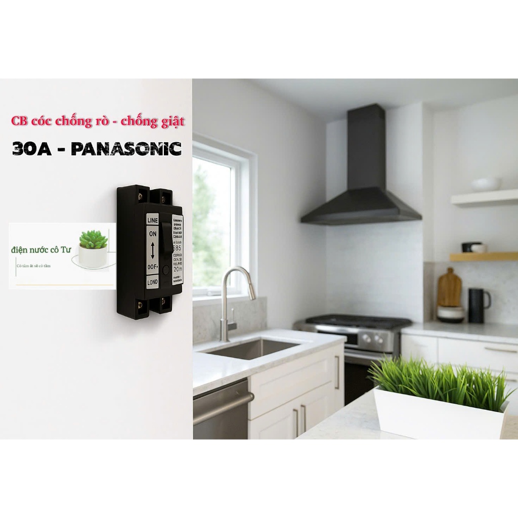 Bộ ngắt mạch an toàn chống giật CB cóc chống giật 30A Panasonic