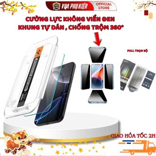  Kính Cường lực iphone chống nhìn trộm 4 chiều 360* HAOMAXS khung tự dán 12 13 14 15Promax Pro 16Promax 17PROMAX 