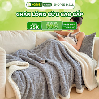 Chăn Lông Cừu HOMIES Bedding & Décor Lông Len Nhập Khẩu Hàn Quốc Siêu Mềm Mại Ấm Áp Mùa Đông Kích Thước 2m x 2m3