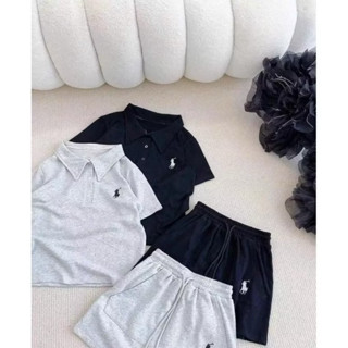  Đầm polo nữ dáng suông ngắn đầm thun thể thao mặc đi chơi đi dạo form rộng trẻ trung 