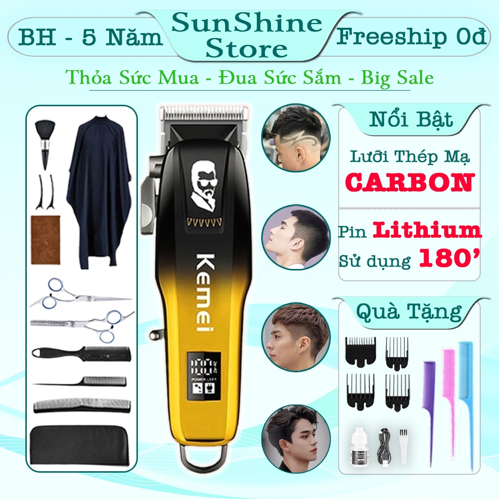 Tông Đơ Cắt Tóc Nam Kemei KM-709A chính hãng - Tăng Đơ Cắt Tóc Nam công suất mạnh mẽ chuyên nghiệp