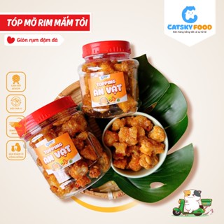 Tóp Mỡ Rim Mắm CATSKY FOOD Sốt Mắm Chiên Giòn Ăn Kèm Bánh Tráng Phơi Sương đồ ăn vặt tiện lợi