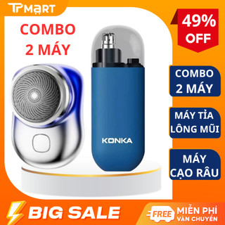  Combo 2 máy gồm 1 máy cạo râu mini kèm 1 dụng cụ tỉa lông mũi cao cấp 