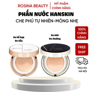  Cushion Phấn nước Lime Phấn nước kiềm dầu Hàn Quốc dưỡng ẩm cấp nước cho da căng bóng mịn màng chống nắng SPF50+ PA+++ 