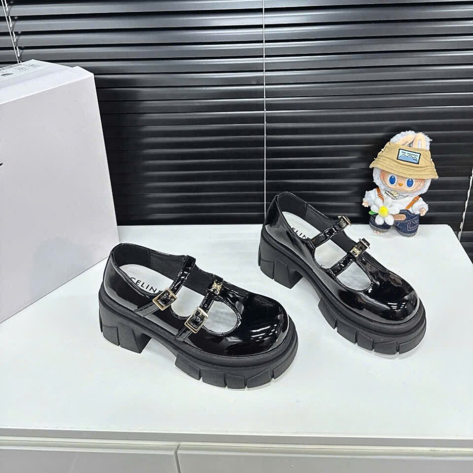 Giày Mary Jane Đế Thô Da Bóng – Năng động - Chính Liễu Store | Chunky Platform Mary Jane Shoes