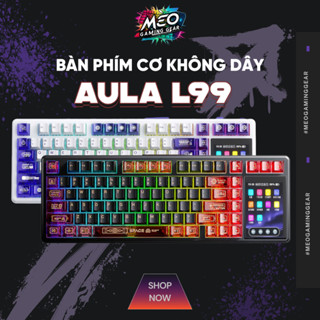 [ CHÍNH HÃNG ] BÀN PHÍM CƠ KHÔNG DÂY AULA L99 - MÀN HÌNH CẢM ỨNG IPS - 3.98" - 3 MODE KẾT NỐI