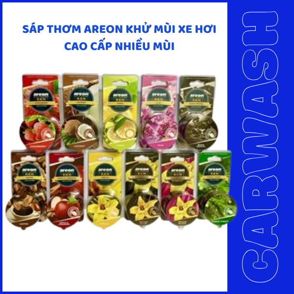 Sáp Thơm AREON Khử Mùi Xe Hơi Cao Cấp nhiều mùi (Cái), Sáp Thơm Nước Hoa Ô Tô Areon KEN Chính Hãng