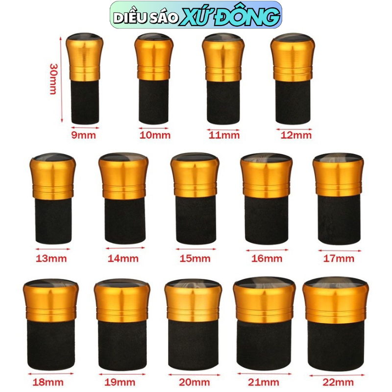 Nút bịt đầu pass Diều - cần câu - vàng & ca su - cây cái -cán giữa diều