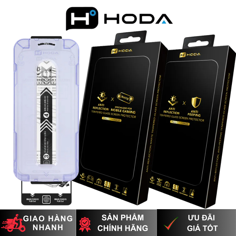 [ Có iP 17] Cường Lực 2in1 Hoda Chống Chói & Chống Nhìn Trộm| Chống Chói x CVT Có Khung Dán cho iP 1