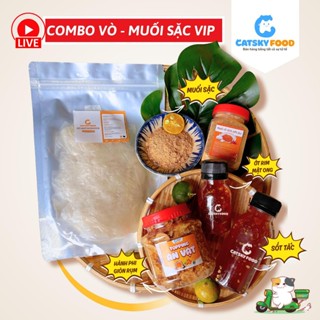 Bánh tráng vò phơi sương CATSKY FOOD bánh muối sặc đồ ăn vặt tiện lợi - Combo Bánh Vò Muối Sặc VIP