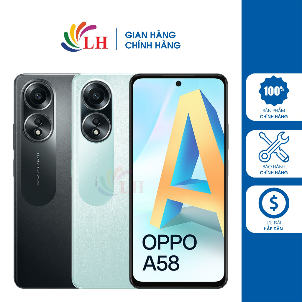 Điện thoại Oppo A58 (6GB/128GB) - Hàng chính hãng