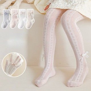  Quần tất lưới liền bàn đính nơ xinh xắn cho bé gái phù hợp thời tiết se lạnh 