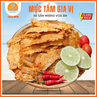 Khô Mực Cán Tẩm Gia Vị  Xé Sẵn  Thớ Mực Dày Dai Ngon đặc sản Nha Trang 79Food 150g 200g 400g 