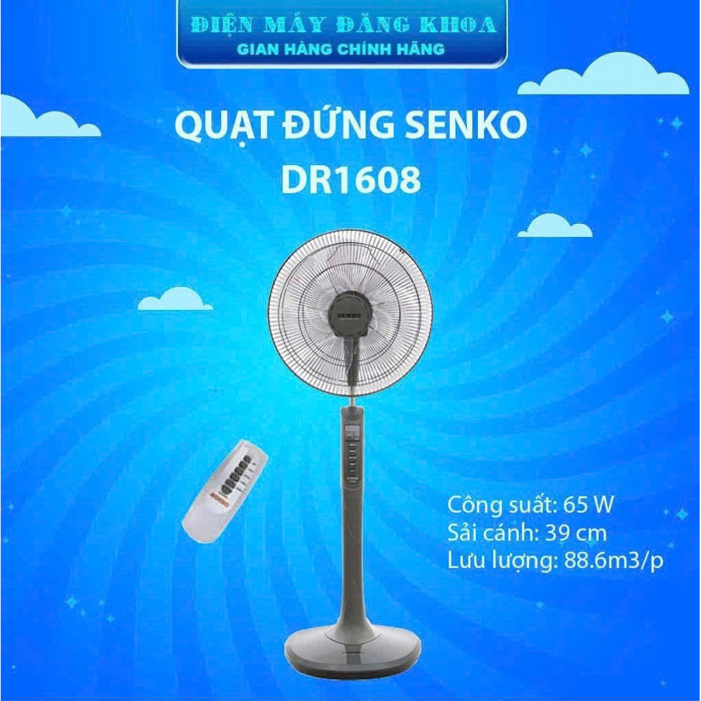 Quạt đứng Senko DR1608 có khiển