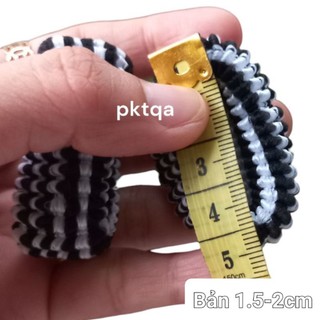 Túi 10 Dây cột tóc sọc màu mã SN có 2 phân loại (bản 1.5cm)