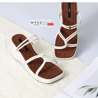 Giày sục nữ 2 quai xoắn đế xuồng 7cm cao cấp MYSS - SU246