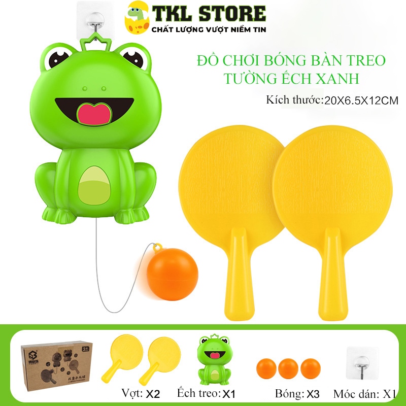 Đồ chơi bóng bàn treo tường ếch xanh, đồ chơi vận động cho bé - TKL STORE