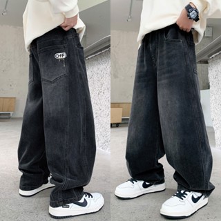 [M 6607 ] Quần Jeans Size 15-63KG Phom XUÔNG Thêu Boy Năng Động Cho Bé Trai Chất Liệu Jean Đứng Fom Phong Cách Độc Đáo v