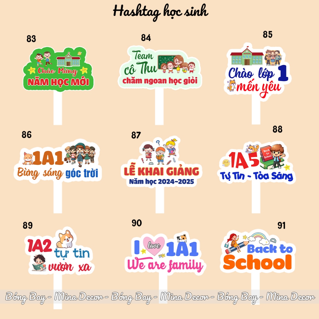 Hashtag học sinh, hashtag khai giảng cho học sinh