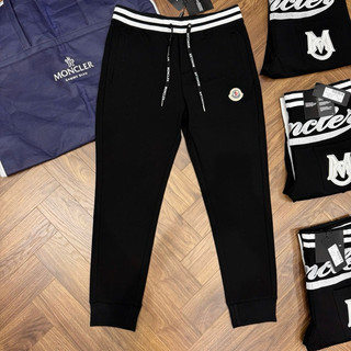  Quần nỉ dài jogger thể thao nam MC cạp dệt vạch trắng đùi và mông thêu item da 