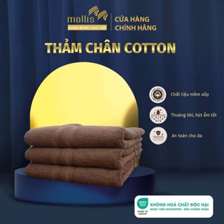  Thảm chân Mollis cao cấp 100% Cotton USA chống trơn trượt siêu thấm hút trang trí nhà tắm và cửa ra vào 