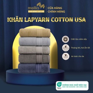  Khăn Mặt Gội đầu Mollis Cotton Lapyarn 34x78cm Khăn Cao Cấp Mềm Mịn Thấm Hút Tốt phù hợp Gia Đình Spa Khách Sạn FM8V 