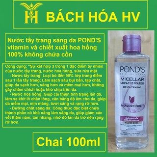 Nước tẩy trang sáng da POND'S vitamin 100ml - BACH HOA HV 
