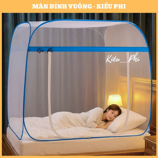 Màn tự bung khung vuông, màn ngủ chống muỗi, màn ngủ 1m8 gấp gọn, màn gấp thông minh tiện lợi