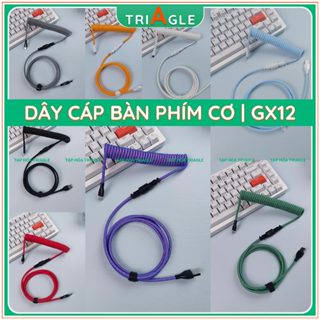   Custom  Dây cáp 1k   8k bàn phím cơ Type-C lò xo xoắn dây dù cao cấp trục nối kim loại 