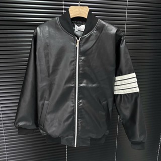 Áo khoác nam boy phố Da Thome Jacket May 4 sọc trắng