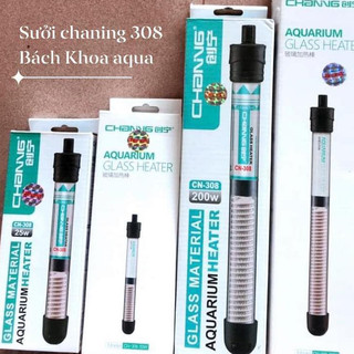 Sưởi thủy tinh Chaning 308 đủ công suất cho bể cá 100/200/300W