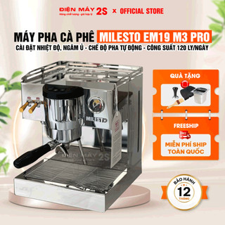   HCM-Hỏa tốc  Máy Pha Cafe Máy Pha Cà Phê Milesto EM19 M3 Pro New 2025 - Tự Động Định Lượng - Hàng Nhập Khẩu Mới 100% 