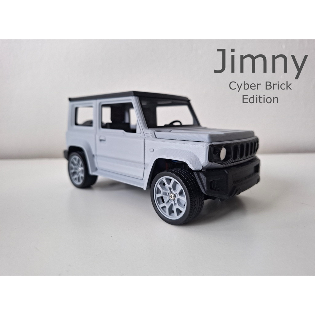 Xe Mô Hình In 3D Jimny Độc Đáo, Mô Hình Xe Jimny Cyber Brick 3D, Mô Hình Sưu Tầm Jimny, đồ chơi in 3
