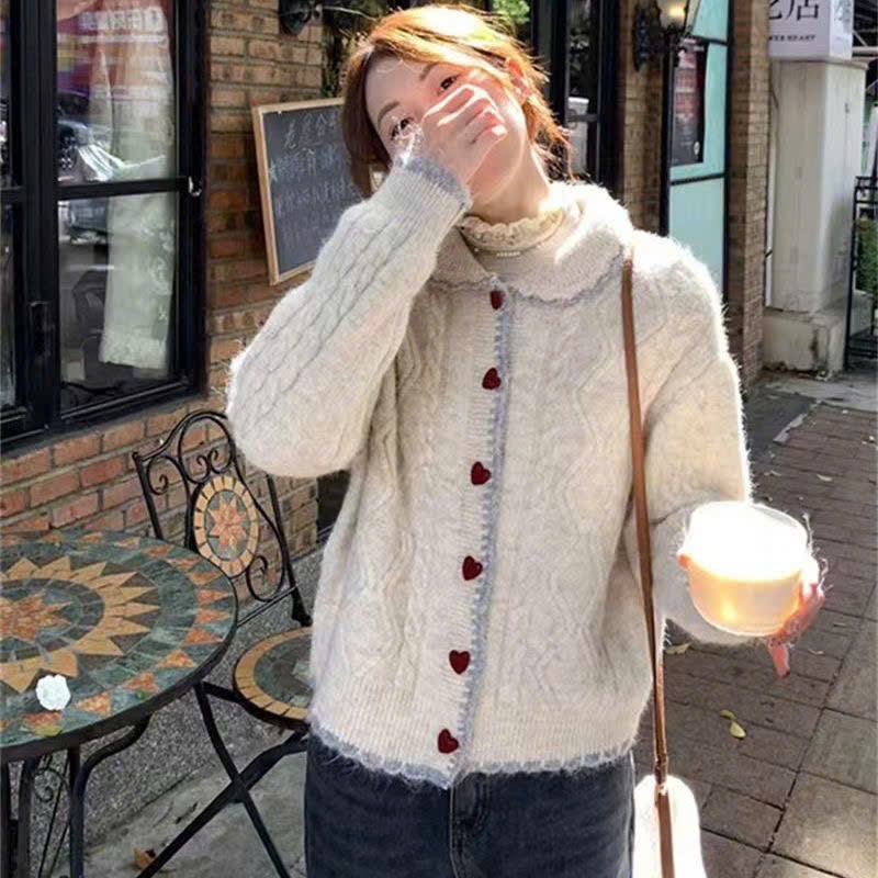 Áo Khoác Len Nữ, Áo Cadigan Cổ Sen Tay Dài Dáng Dài Dệt Kim Dày Dặn Phối Viền Màu Basic Dễ Phối Đồ Hàng Qccc Shopquacam | BigBuy360 - bigbuy360.vn