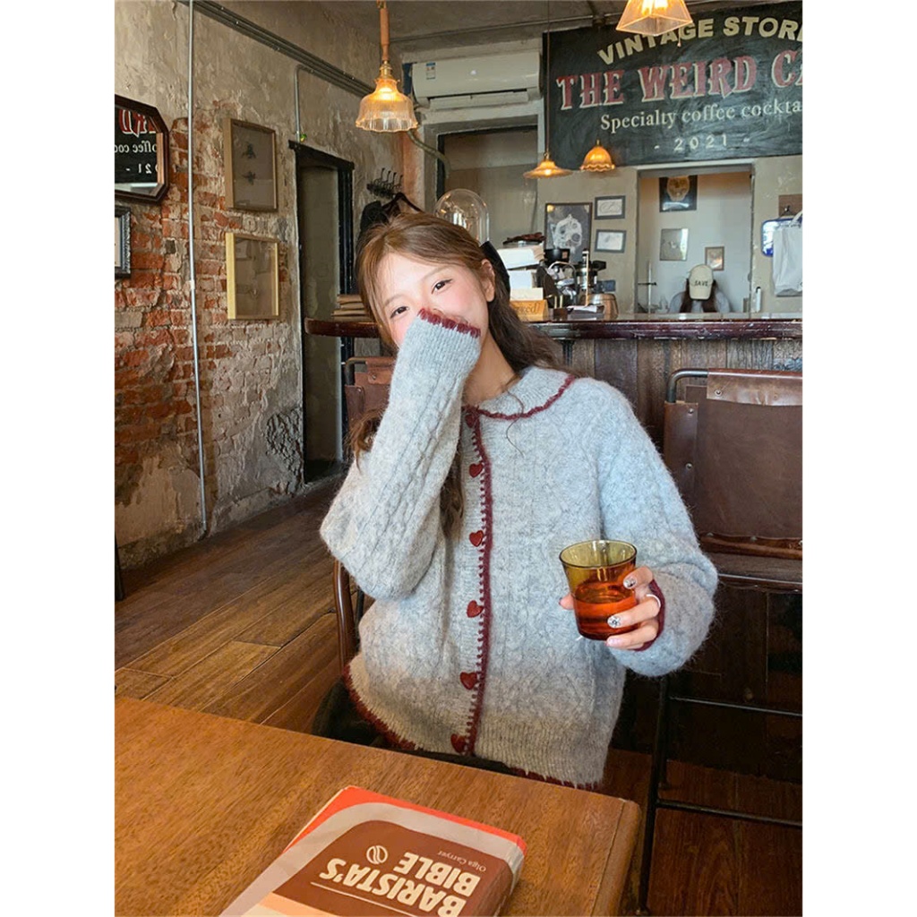 Áo Khoác Len Nữ, Áo Cadigan Cổ Sen Tay Dài Dáng Dài Dệt Kim Dày Dặn Phối Viền Màu Basic Dễ Phối Đồ Hàng Qccc Shopquacam | BigBuy360 - bigbuy360.vn