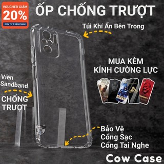  Ốp lưng Redmi Note 10 10s,10 Pro 4G 5G Cow case chống trơn trượt | Ốp điện thoại Xiaomi dẻo bảo vệ camera đt toàn diệ 