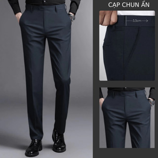  Quần Tây Nam Cao Cấp cạp chun co giãn ẩn Fabric Pants N81 chất vải COTON SPANDECK Co Dãn Thỏa Mái ,Không Nhăn Không Xù 