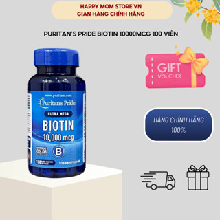 Biotin mọc tóc, giảm rụng tóc Puritan's Pride Biotin 10000mcg giúp tóc dày và chắc khỏe hộp 100 viên của Mỹ
