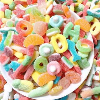   GÓI LỚN  Kẹo dẻo phủ đường rainbow nhiều màu chua ngọt hấp dẫn 