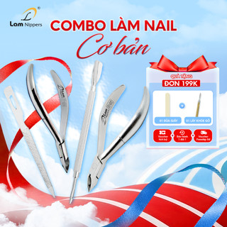  Combo Nail Người Mới Bắt Đầu Cắt Da T.08 Cắt Móng M.02 Sủi Da P.902 Dũa - Lam Nippers Kềm Lâm 