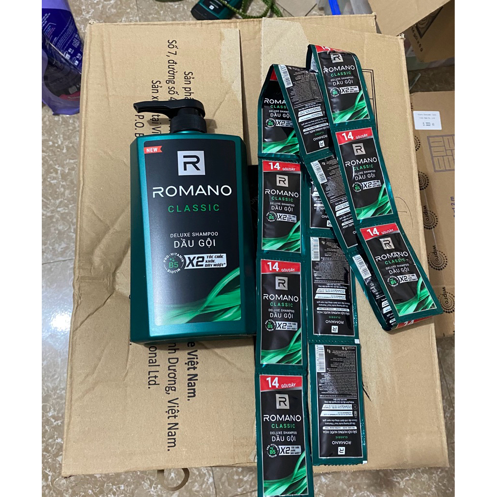 [Tặng dây gội Romano] Dầu Gội Romano Classic-650g