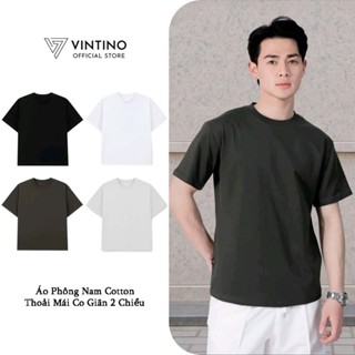  Áo Thun Nam VINTINO Cotton Cổ Tròn Basic Form Slimfit Trung Năng Động – AT 