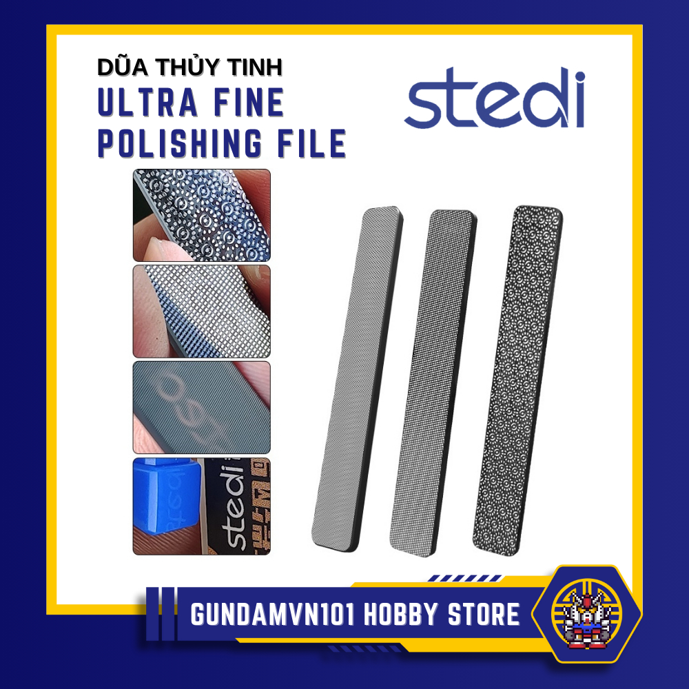 DŨA THỦY TINH STEDI ULTRA FINE POLISHING FILE - Dụng cụ chà nhám đánh bóng mô hình gundam nail glass