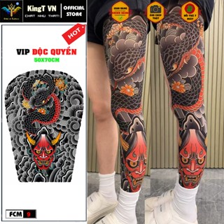  Hình xăm màu full lưng  full chân màu kích thước lớn 50x70cm  độ bền 3-5 ngày hàng chính hãng KingT 