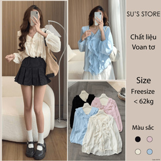 Áo Sơ Mi Dài Tay Bèo Ngực Tay Bo A3170 Susstore Thời Trang Nữ