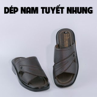  Dép nam trung niên đế tăng chiều cao 4cm  form nhỏ  giá rẻ màu nâu đen vàng 