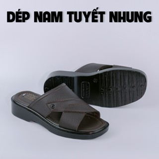 Dép nam trung niên đế tăng chiều cao 4cm [form nhỏ] giá rẻ màu nâu/đen/vàng